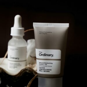 Sophisticated skincare products elegantly displayed against a dark background, highlighting luxury and quality.